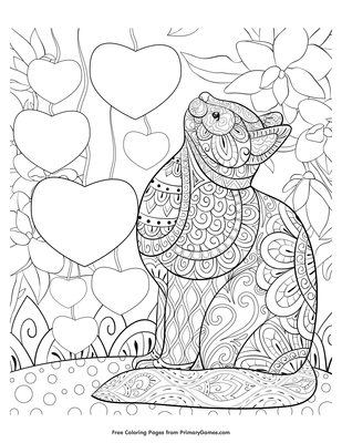 57 Cat Valentine Coloring Pages  Free