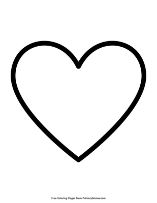 simple heart outline coloring page • free printable pdf from