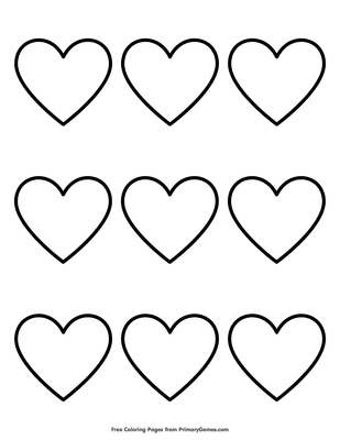Simple Heart Outline 9 Coloring Page Free Printable Pdf From Primarygames
