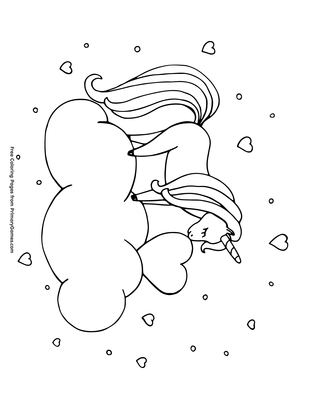 Unicorn Free Printable Valentine Coloring Pages : Free Printable Valentine S Day Coloring Pages Hallmark Ideas Inspiration