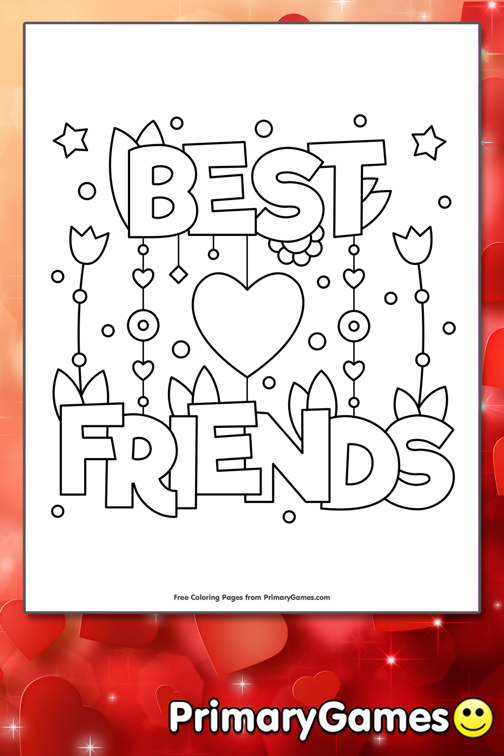 Best Friends Coloring Page • FREE Printable PDF from PrimaryGames