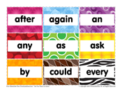 First Grade Sight Words: After to Every