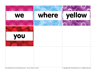 Pre-K Sight Words: We to You
