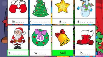 Christmas Vocabulary Word Cards for Kids