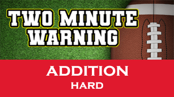 Two Minute Warning: Addition Flashcards - Hard