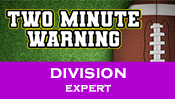 Two Minute Warning: Division Flashcards - Expert