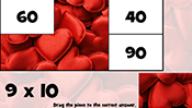 Math Tiles: Valentine's Day Multiplication