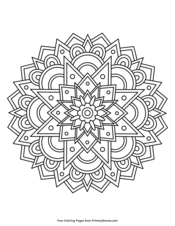 Featured image of post Flower Mandala Coloring Pages Pdf : You&#039;ll find them listed under categories of characters, flowers and vegetation, geometric.