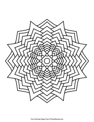 Printable Mandala Adult Coloring Pages Floral Mandala Easy Coloring Book  100 Mandalas 