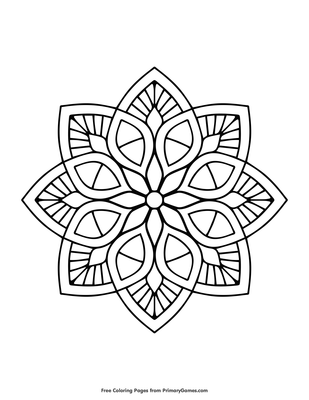Floral Mandala Coloring Page Free Printable Pdf From
