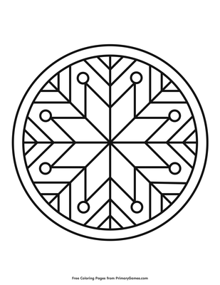 Geometric Mandala Coloring Page • FREE Printable PDF from ...