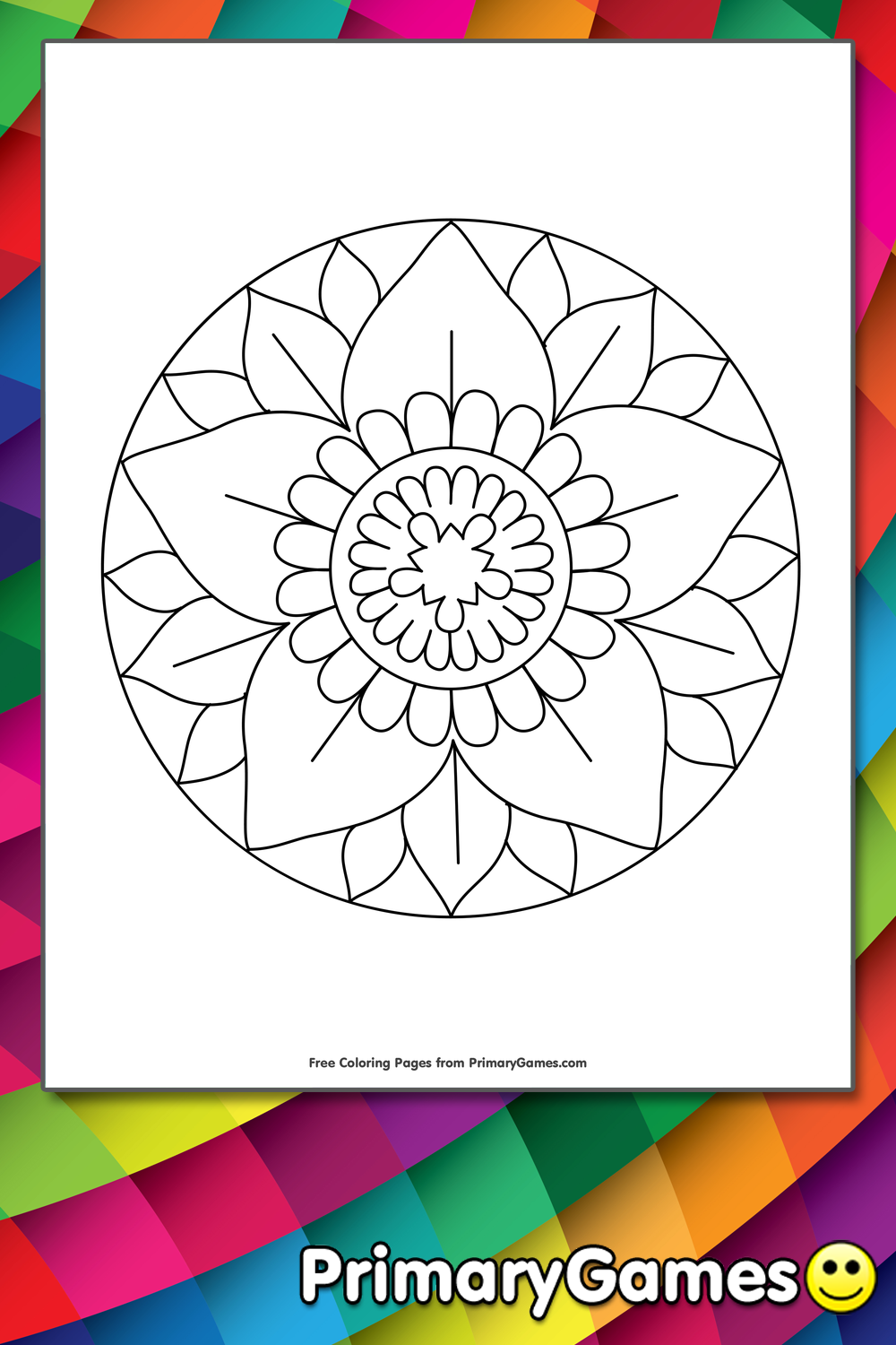 Simple Flower Mandala Coloring Page Free Printable Pdf From Primarygames By best coloring pagesmarch 5th 2019. simple flower mandala coloring page