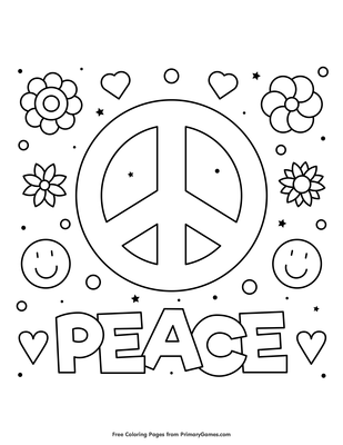 Peace Coloring Page