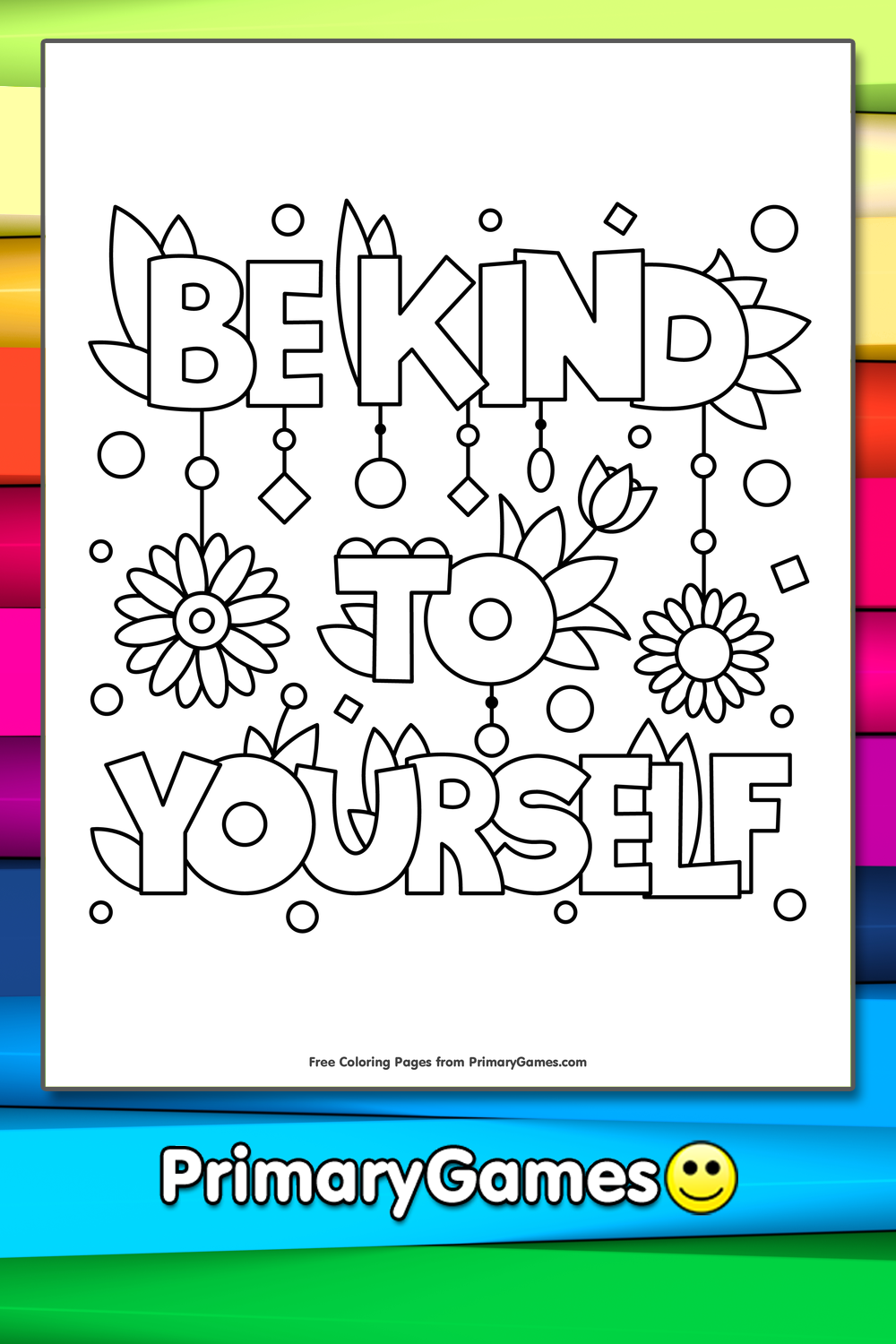 Kind Coloring Pages - 05 Be Kind To Yourself 