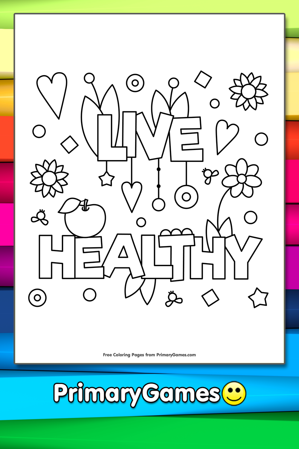 Live Healthy Coloring Pages