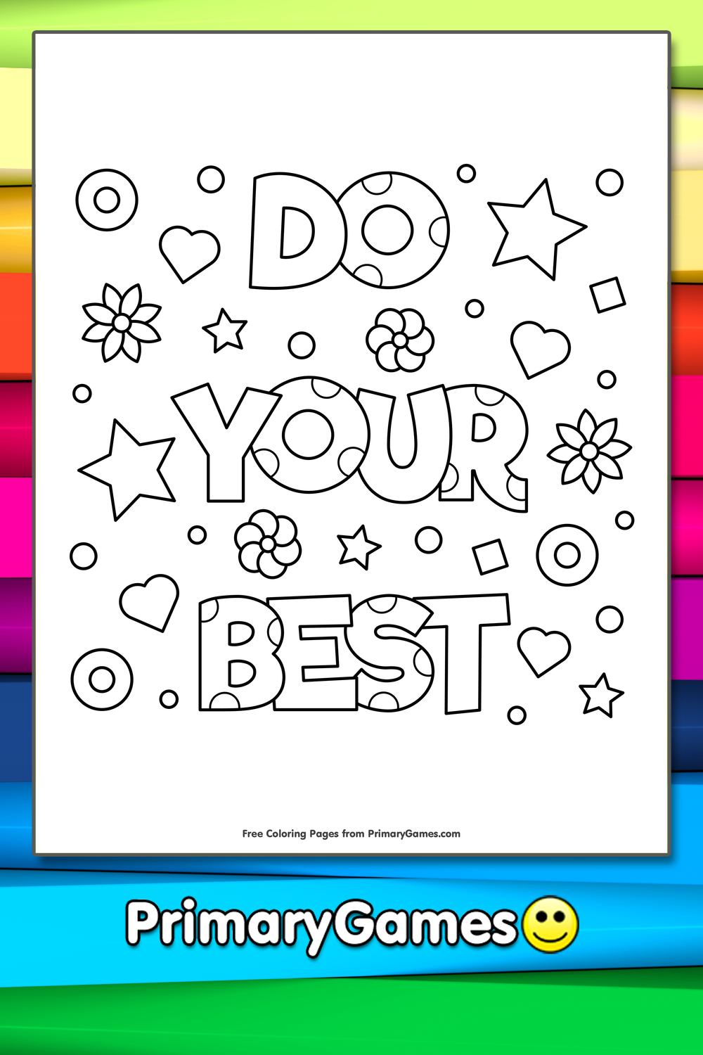 Do Your Best Coloring Page • FREE Printable PDF from PrimaryGames