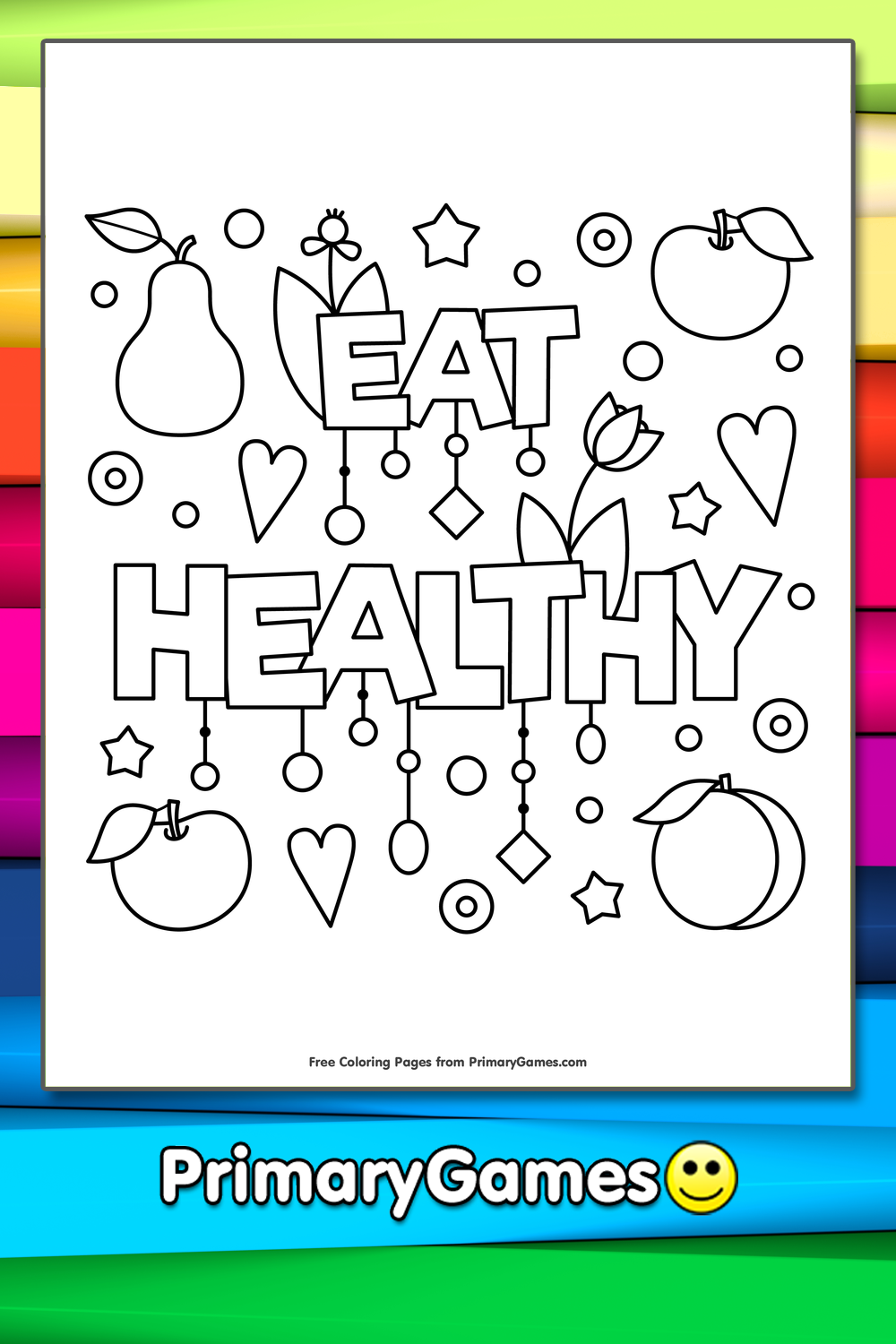 Healthy Eating Coloring Page
