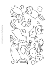 Cute Unicorn Coloring Page Free Printable Pdf From Primarygames