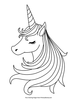 Sleeping Unicorn Coloring Page Free Printable Pdf From Primarygames Cute unicorn coloring pages for kids: sleeping unicorn coloring page free