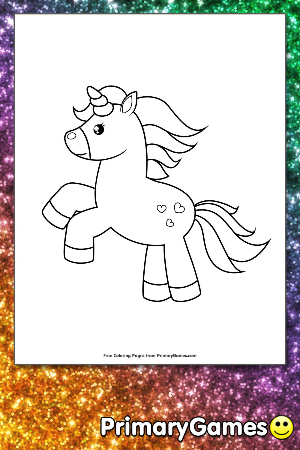 free coloring pages of pretty unicorns