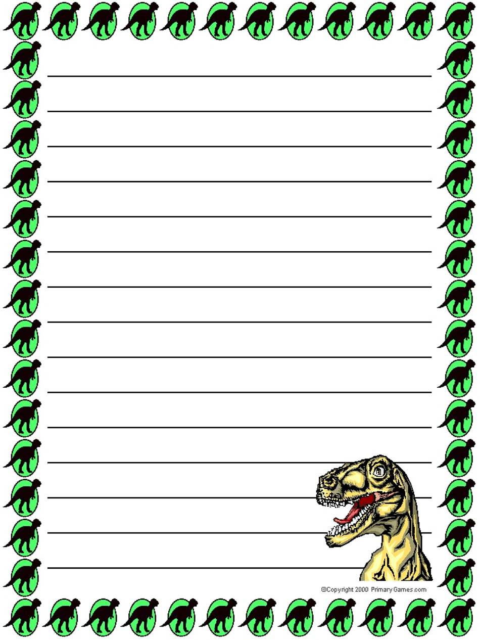 Dinosaur Stationery Free Printable