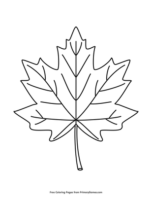 Maple Leaf Coloring Page
