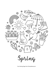 Mini Coloring Book Spring for Kids Graphic by Miss Cherry Designs ·  Creative Fabrica