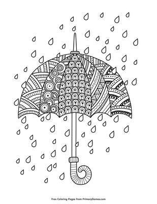 rain drop coloring pages