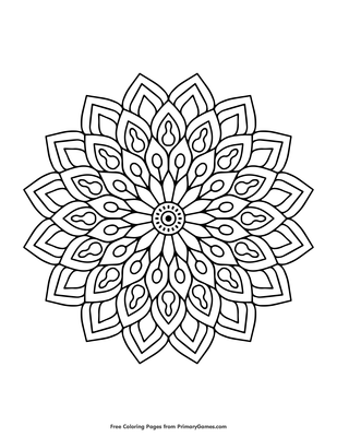 Flower Coloring Page Free Printable