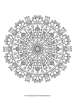 spring mandala coloring page • free printable pdf from