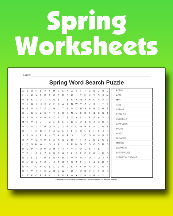 Spring Worksheets • Free Online Games at PrimaryGames