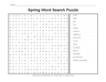 Spring Word Search Puzzle