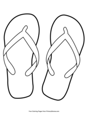 Beach Flip Flops Coloring Pages Coloring Pages
