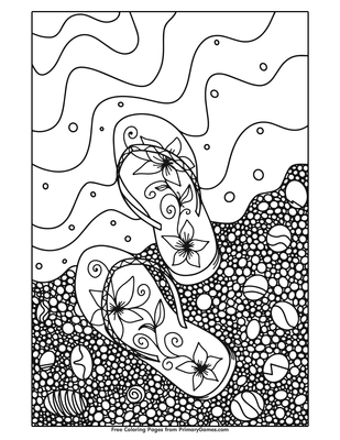 free printable beach coloring pages