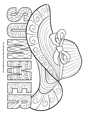 summer coloring page • free printable pdf from primarygames