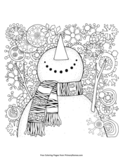 Free Printable Winter Coloring Pages for Adults * Moms and Crafters