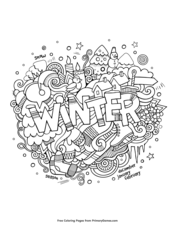 winter coloring pages • free printable pdf from primarygames