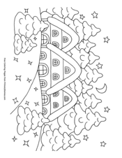 simple winter scene coloring pages