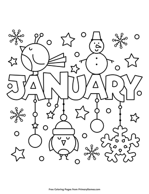 january coloring pages