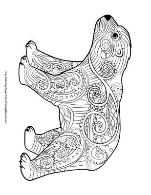 winter polar bears coloring pages