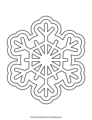 FREE Printable Snowflake Patterns (Large and Small Snowflakes)  Snowflake  drawing easy, Simple snowflake, Snowflake coloring pages