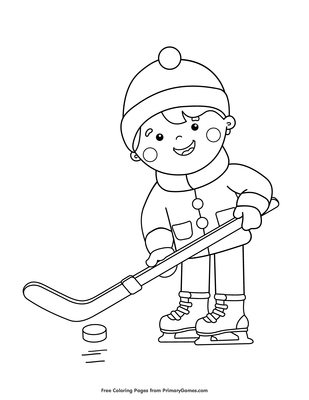 hockey coloring pages penguins