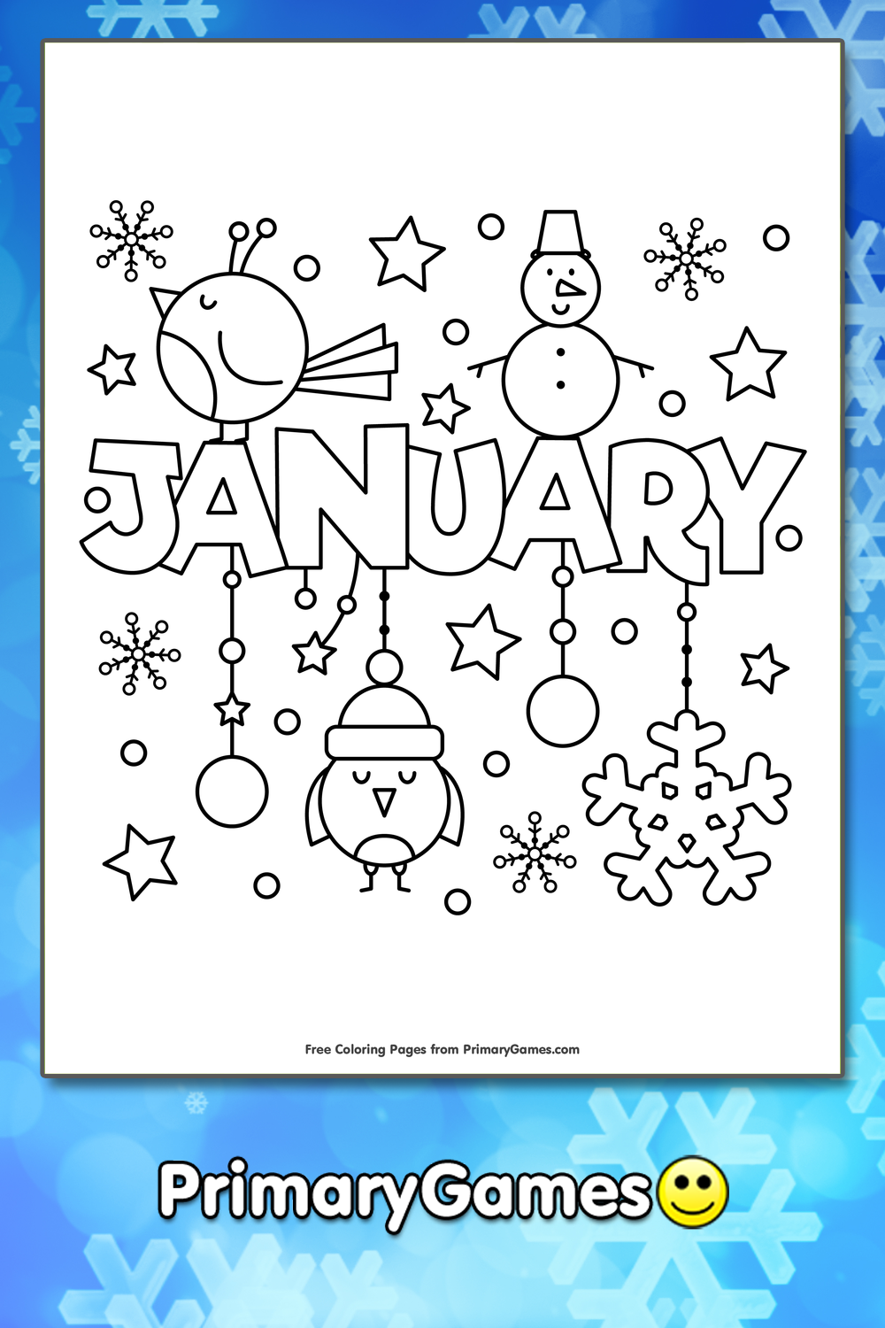 january coloring pages