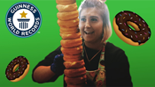 Tallest Stack of Doughnuts in One Minute